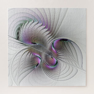 Surreal Shy Beauty Modern Abstract Fractal Art Jigsaw Puzzle