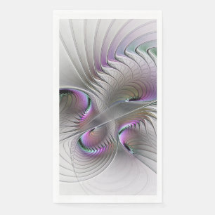 Surreal Shy Beauty Modern Abstract Fractal Art Napkin