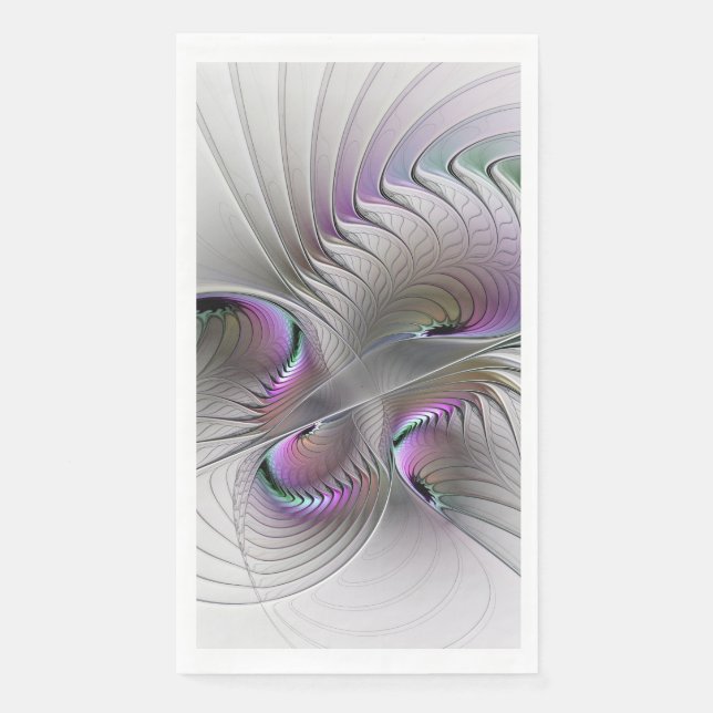 Surreal Shy Beauty Modern Abstract Fractal Art Napkin (Front)