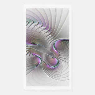 Surreal Shy Beauty Modern Abstract Fractal Art Napkin