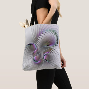 Surreal Shy Beauty Modern Abstract Fractal Art Tote Bag