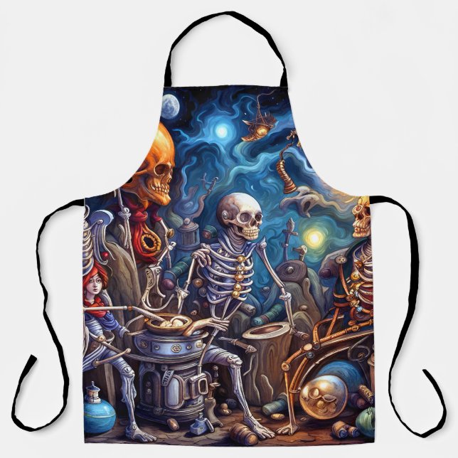 Surreal Skeletons II Apron (Front)
