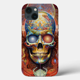 Surreal Skull Colourful Visionary Art iPhone 13 Case