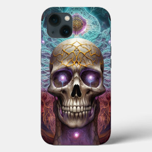 Surreal Skull Colourful Visionary Art iPhone 13 Case