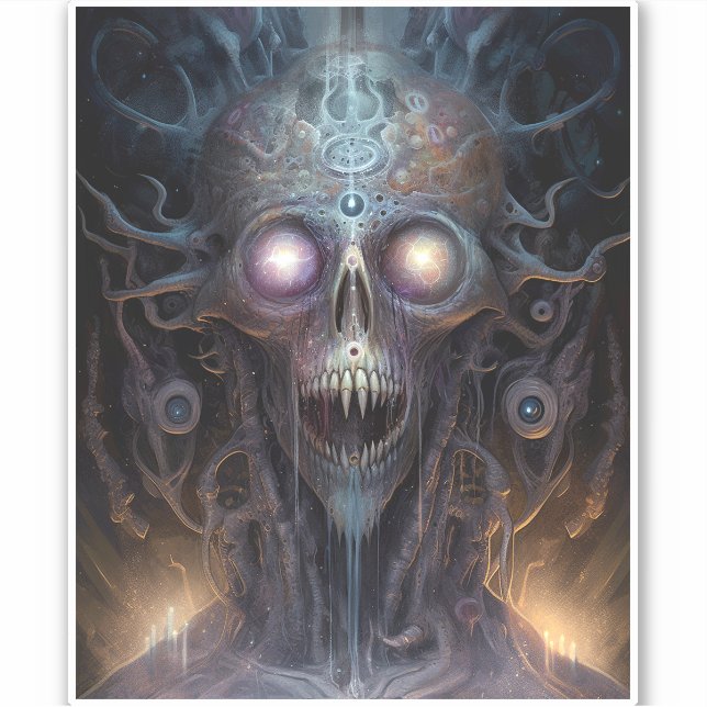Surreal Skull Gothic Horror Art (Front)