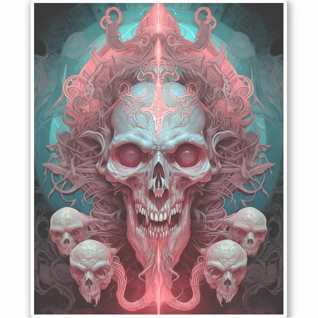 Surreal Skull Gothic Horror Art (Front)