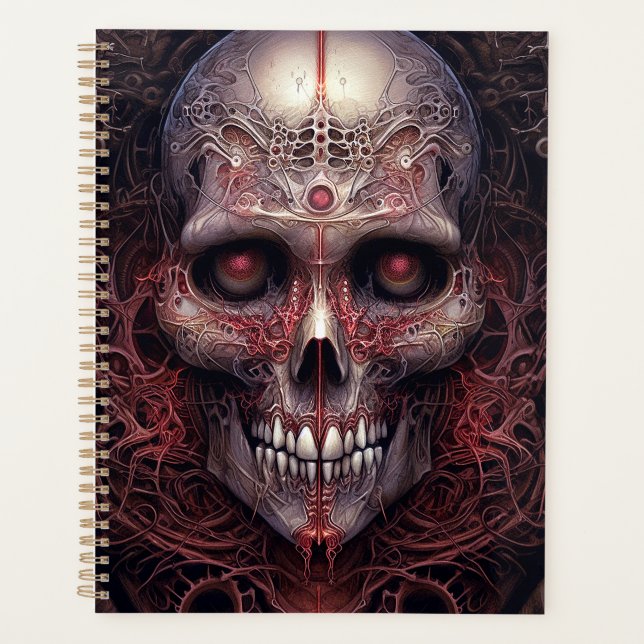 Surreal Skull Gothic Horror Art Planner (Front)
