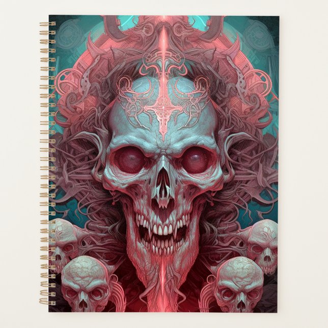 Surreal Skull Gothic Horror Art Planner (Front)