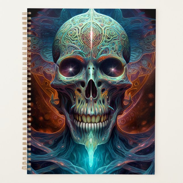 Surreal Skull Gothic Horror Art Planner (Front)