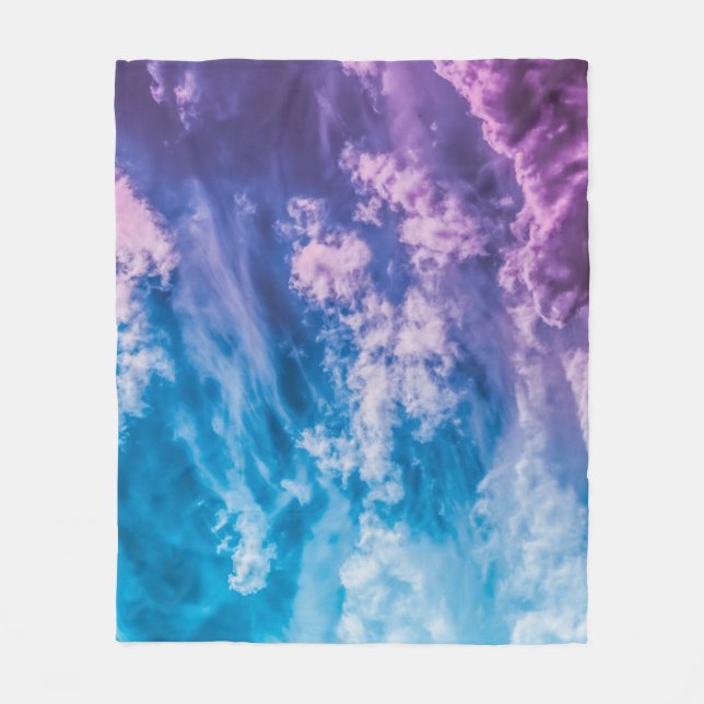 Surreal sky, dreamy abstract art. fleece blanket (Front)