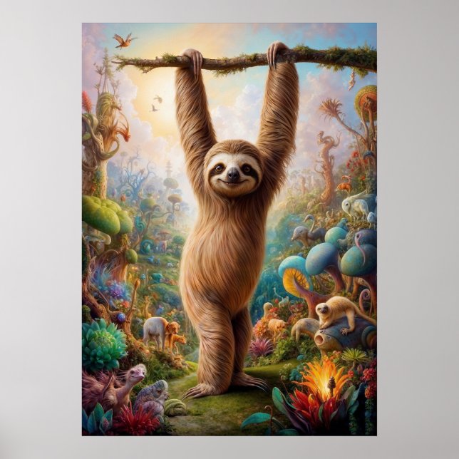 Surreal Sloth Safari Poster (Front)