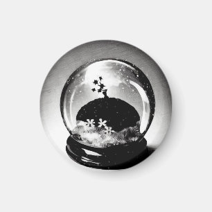 Surreal Snow Globe Magnet
