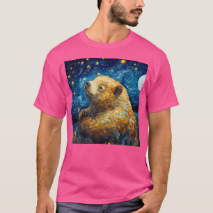 Surreal Starry Night Wombat T-Shirt
