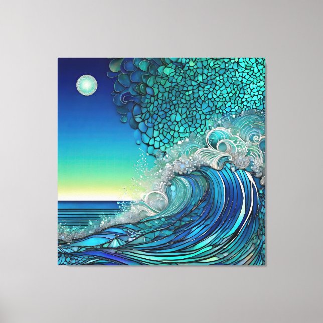 Surreal Surf Seascape Canvas Print (Front)