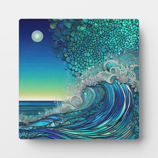 Surreal Surf Seascape Plaque (Front)