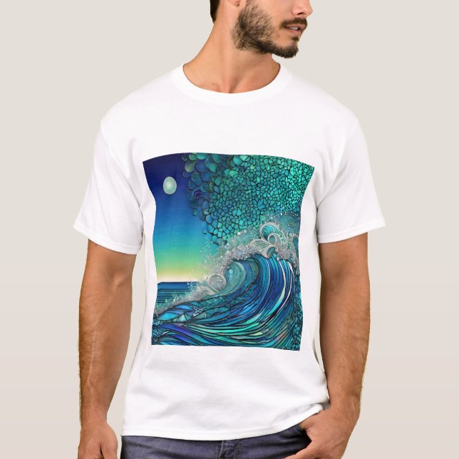 Surreal Surf Seascape T-Shirt (Front)
