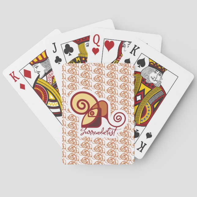 Surreal Surrealist by MASANSER Playing Cards (Back)