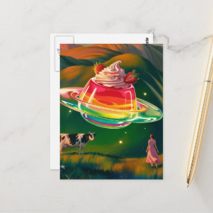 Surreal Sweet Treat UFO Postcard