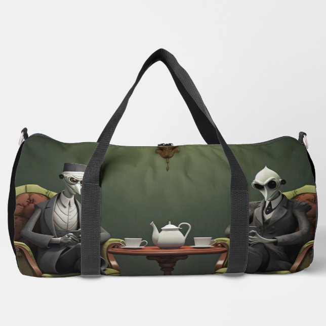 Surreal Tea time on the weird side. 16 Duffle Bag (Front)
