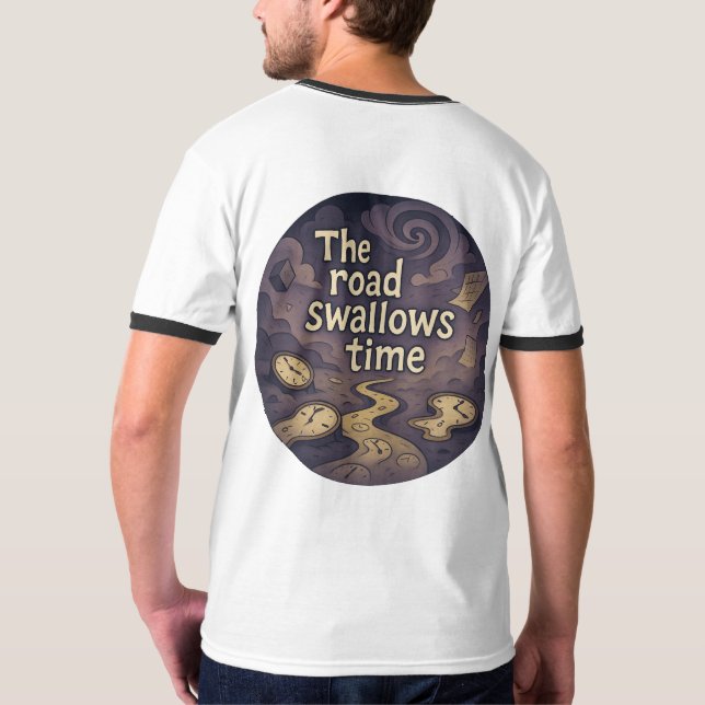 Surreal Time Vortex Graphic T-Shirt (Back)