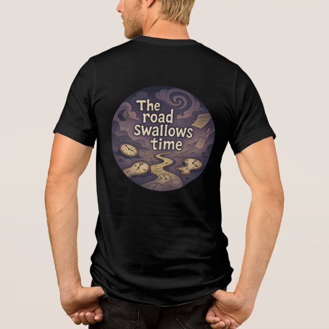 Surreal Time Vortex GraphicT-Shirt Tri-Blend Shirt (Back)