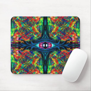 Surreal Twisted Trippy Eye Visionary Oil Painting Mouse Mat