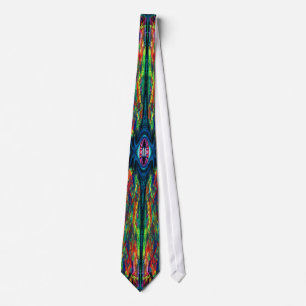 Surreal Twisted Trippy Eye Visionary Oil Painting Tie