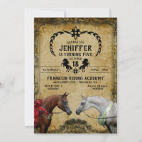 Surreal two horses painting.