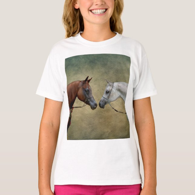 Surreal two horses painting. T-Shirt (Front)