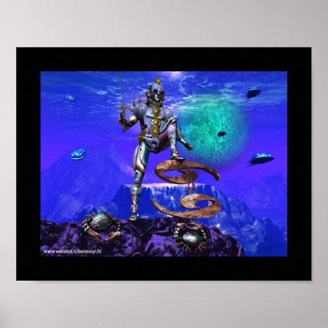 SURREAL UNDERSEA / Cancer Zodiac Birthday Sign (Front)