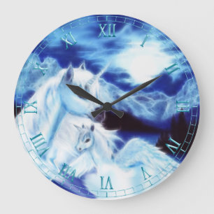 Surreal Unicorn Baby and Mum  Wall Clock