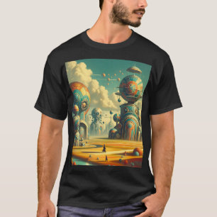 Surreal Vibrant Retrofuturistic Wonderland T-Shirt