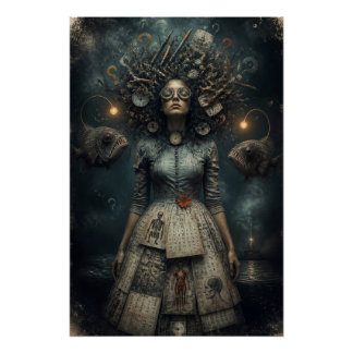 Surreal Victorian Woman Dark Fantasy Art Print