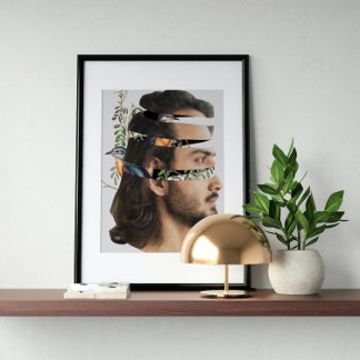 Surreal vintage crazy art poster