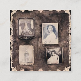 Surreal Vintage Painted Photos Enclosure Card