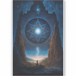 Surreal Visionary Landscape Art Sticker