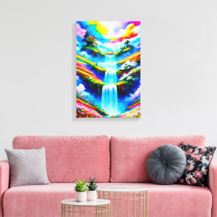 Surreal Waterfall Fantasy Art Canvas Print