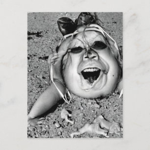 Surreal Weird Humanoid Creature Postcard