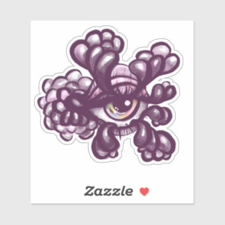 Surreal Weirdcore Eye Artwork - Dreamy Pastel Pink