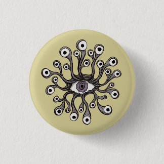 Surreal Weirdcore Eye Tentacle Artwork 3 Cm Round Badge