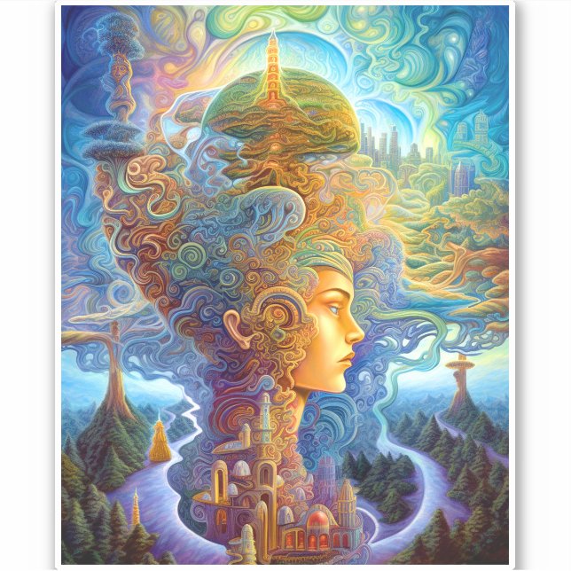 Surreal Woman Landscape Fantasy Art (Front)