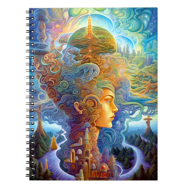 Surreal Woman Landscape Fantasy Art Notebook (Front)