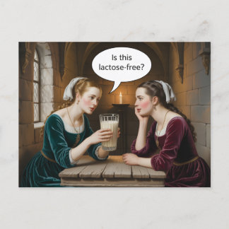 Surreal Women and Milk Is this Lactose Free? Postcard