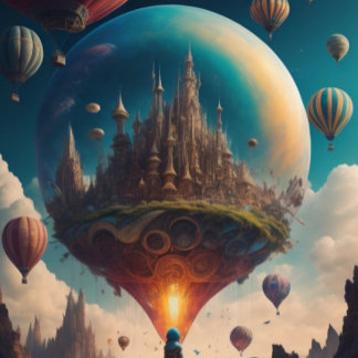 Surreal world hip flask