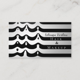 Surreal Zebra Print Stripes Makeup Business Card