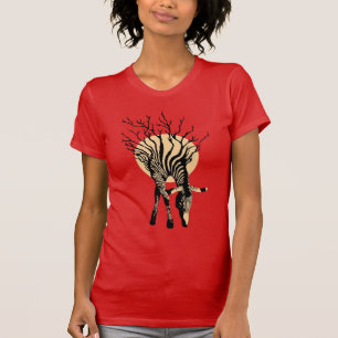 Surreal Zebra Tree Branches T-Shirt