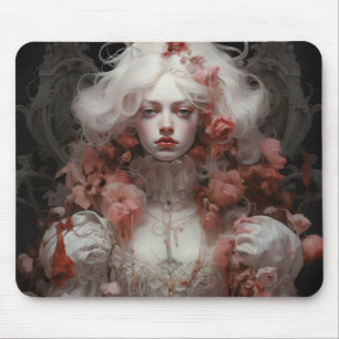 Surrealism Baroque Girl Mouse Mat