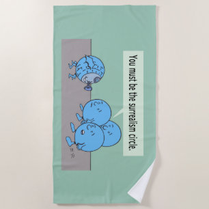 Surrealism Circle beach towel