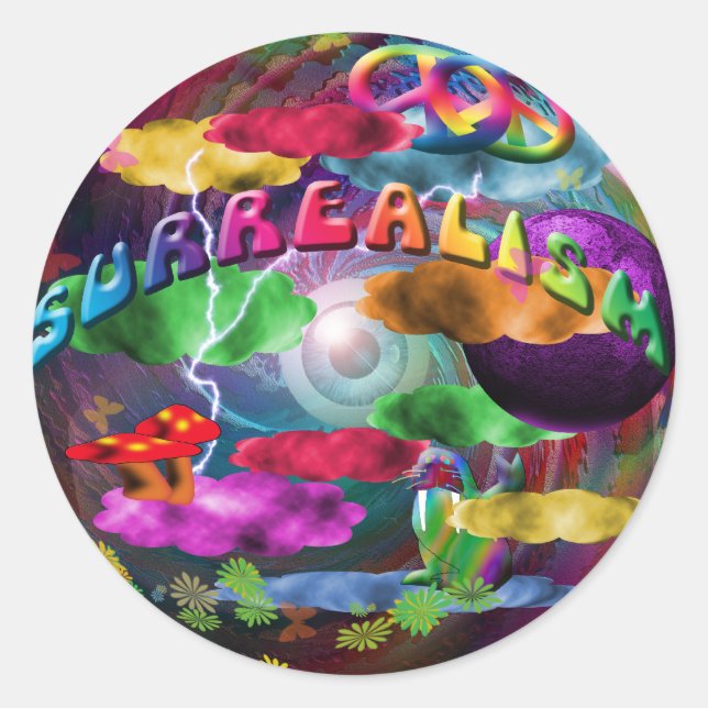 Surrealism Classic Round Sticker (Front)