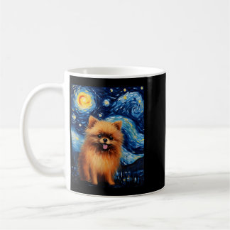 Surrealism Paint The Stars Pom-Chi Dog Coffee Mug